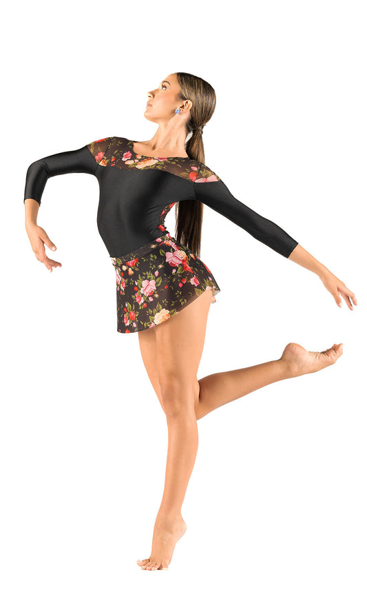 IN STOCK - Black Floral Tinsley Skirt