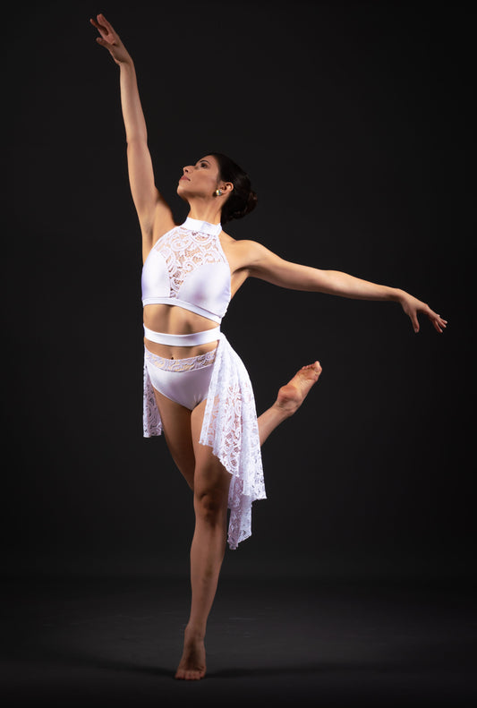 Champagne Lace Set - Patrick J Design.com, dance wear, costum costumes, dance
