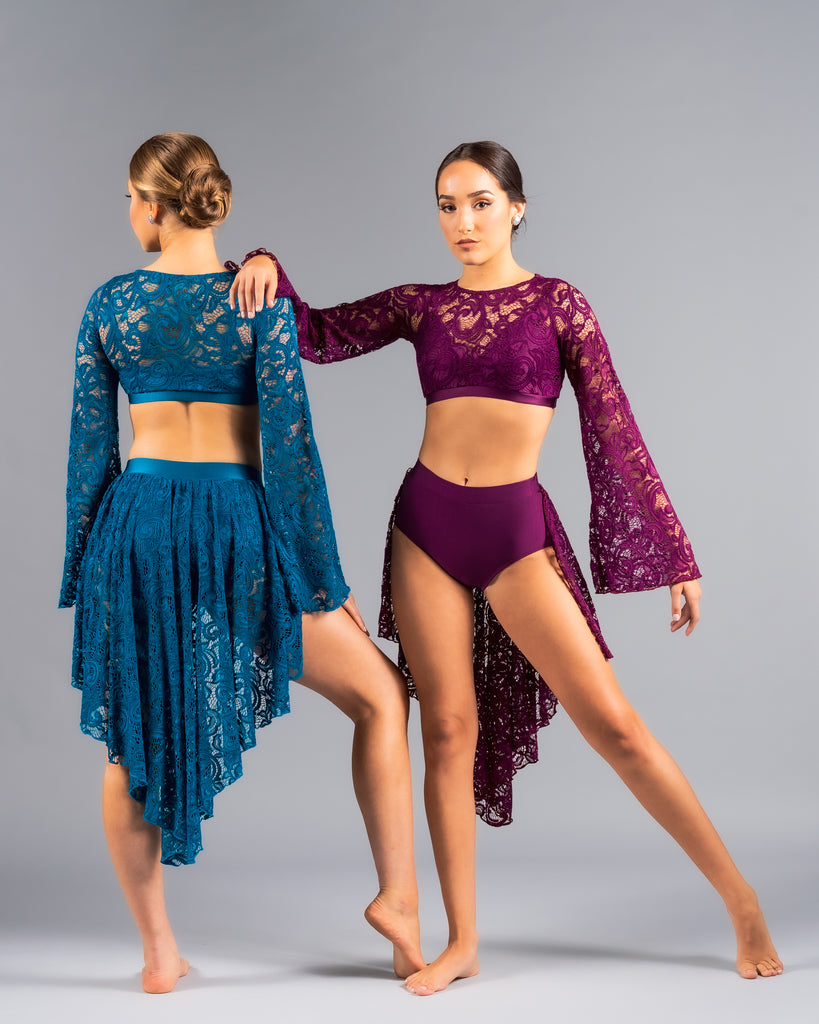 Rose Lace Top - Patrick J Design.com, dance wear, costum costumes, dance