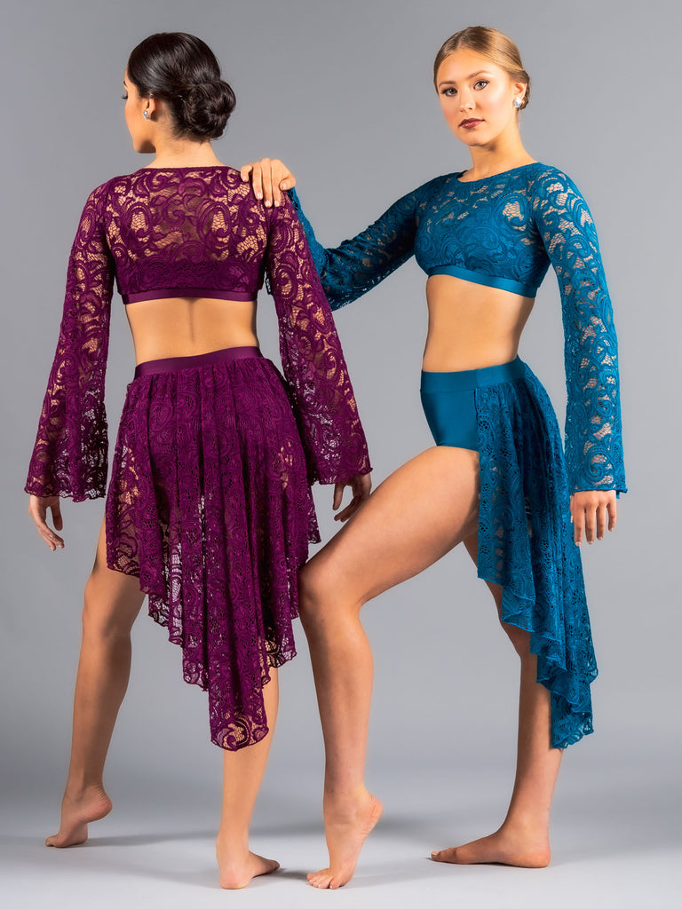 Rose Lace Top - Patrick J Design.com, dance wear, costum costumes, dance